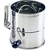 Norpro Polished 8-Cup Stainless Steel Hand Crank Sifter
