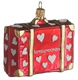 Ornaments To Remember Suitcase (Honeymooners) Hand-Blown Glass Ornament