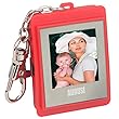 August DP150 1.5" Digital Photo Frame - Keyring Photo Viewer with Built-in Memory for 107 Pictures - Plug & Play (Red) by August