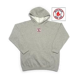 Boston Red Sox MLB "JV" Youth Pullover Hooded Sweatshirt For Kids (Heather)