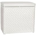 Cushion Top Long Style Hamper - White (White) (19.5"H x 12.75"W x 21"D)
