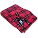 Heated Fleece Travel Electric Blanket - 12 Volt - Red Plaid & FREE MINI TOOL BOX (fs)