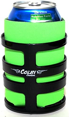 Bicycle Water Bottle Cup Holder (Black w/ Lime)