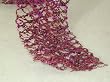 5' Sugared Fruit Decorative Purple Glittered & Wired Unlit Net Christmas Garland