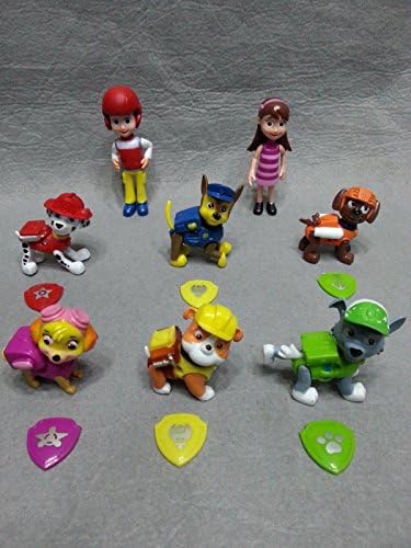 LOT! 8PCS Set PAW PATROL Marshall Rubble Chase Rocky Zuma Skye Figures Kids Toys