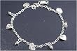 Silver Bracelet with Charm, Size: 8 inches