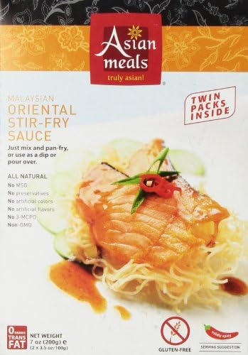 Asian Meals Stir Fry Sauce, Malaysian  7-Ounce Boxes (Pack of 6)