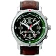 Timex 49541 Mens Stainless Steel Case Expedition E-Instruments E-Compass Watch with Brown Genuine Leather Stitched Band