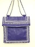 Imoshion Kyle Handbag Blue Studded Evening Bag Rocker Bag