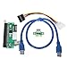 ELEGIANT USB 3.0 PCI-E Express 1x to 16x Extender Card Mining Card Power Riser Adapter with SATA Power Cable
