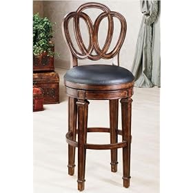 Dover Swivel Counter Stool, 42Hx19W, DISTRSD CHERRY by Home Decorators Collection