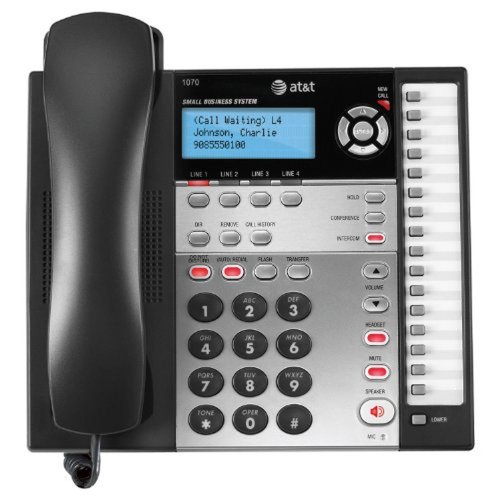 AT T 1070 Corded Phone Black Silver 1 HandsetB0012CJR2W : image