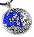 Sterling Silver Blue Moon Luna Greek Goddess Pendant with 19" Silk Necklace