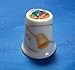 Porcelain China Collectable Thimble - Gold Needle & Thread Swarovski Crystal -- Free Gift Box