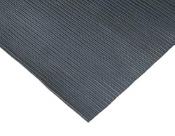 Rubber-Cal Ramp-Cleat Non-Slip Outdoor Rubber Mats - 3mm Thick x 3ft x 4ft Floor Mat