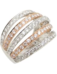 14k White and Pink Gold 1.98ctw Diamond Cocktail Ring LR815R Size 8