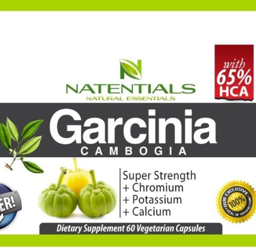 Natentials Super Strength Garcinia Cambogia (Chromium+Potassium+Calcium) Extract Natural Appetite Suppressant and Weight Loss Supplement 65% HCA, 1000 mg/serving, 60ct
