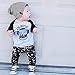 FEITONG 1Set Infant Toddler Baby Boy Letter Print T-Shirt Tops+Pants Outfits Clothes (24 Months)