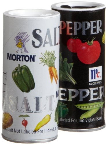 Morton's Salt/McCormick Pepper Double Pack, 5.5-Ounce Shakers (Pack of 12)