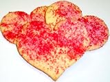 Scotts Cakes Red and Pink Sugar Heart Cookies 1lb. Box