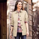 (エディー・バウアー) Eddie Bauer クリスティンボタンフロントショートトレンチ(プミス PM)