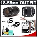 Canon EF-S 18-55mm f/3.5-5.6 IS Zoom Lens + Canon EF 75-300mm f/4-5.6 III Lens + Accessory Kit for Canon EOS 50D, 40D, 30D, 20D, and Digital Rebel XT, XTi, XS, XSi & T1i SLR Cameras