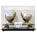 Mounted Memories Pittsburgh Pirates 4-Ball Golden Classic Logo Baseball Display Case
