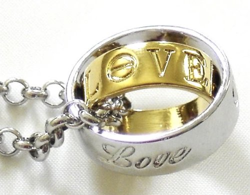Stunning Cartier Designer Inspired Two-tone Love Rings Pendant/necklace ~ Comes Gift Boxed