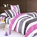 Blancho Bedding - [Pink Purple Swirls] Luxury Bed In A Bag Combo 300GSM