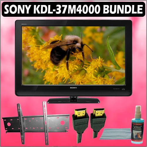 Sony Bravia M-Series KDL-37M4000 37in. 720P LCD HDTV and Wall Mount Accessory Outfit With 3 Year Extended