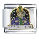 St Augustine Religious Italian Charms Bracelet Link
