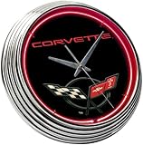 Corvette C5 Emblem Neon Clock