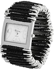 Geneva Womens Platinum Safety Pin Stretch Watch
