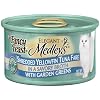 Fancy Feast Gourmet Cat Food, Shredded Yellowfin Tuna Fare in Broth with Garden Greens, 3-Ounce Cans (Pack of 24)