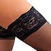 THIGH HIGH Lace Top Silicone Stockings Black Sheer Nylon Pantyhose Veneziana