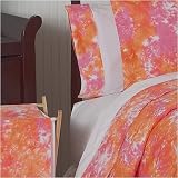 3 pc Twin Sheet Set for Pink and Orange Tie Dye Bedding Collection by JoJo Designs