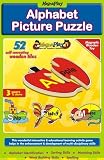 MagnaPlay Magnetic Wooden Alphabet Picture Puzzle