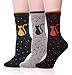 EBMORE Men Slipper Socks Soft Warm Cabin Cute Cozy Fluffy Christmas Winter Deer Pattern Socks（Pink I ）