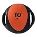 Power Systems CorBall Plus, Medicine Ball with 2-Handles, 9 Inch Diameter, 10 Pounds, Burnt Orange (28310)