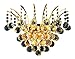 Elegant Lighting 8031W16G/RC Victoria 13-Inch High 3-Light Wall Sconce, Gold Finish with Crystal (Clear) Royal Cut RC Crystal