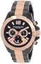 Stuhrling Original Men's 235.339241 Water-sports 'Westport' Chronograph GMT 16k Rose Gold-Plated Black PVD Men's Watch