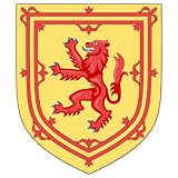 Royal Arms of Scotland Flag car bumper sticker window decal 4" x 5"