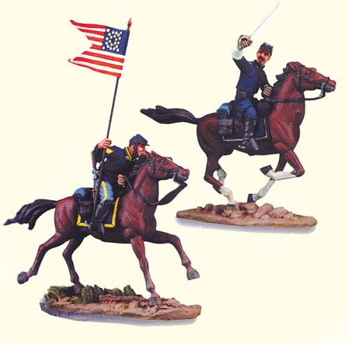 Childrens Toyshop  Toys : American Civil War - Union Captain and Guidon Bearer 17371