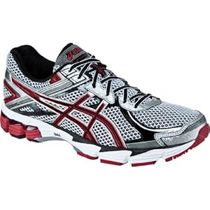 ASICS Men's GT 1000 2 Running Shoe,White/Maroon/Lightning,12.5 M US