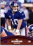 2011 Topps Rising Rookies Football Card # 63 Eli Manning - New York Giants - NFL Trading Card Protective Screwdown Display Case