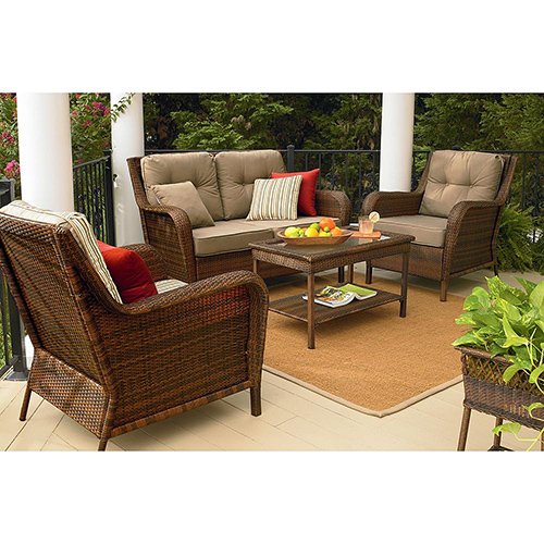 Affordable 4 Pc Deep Seating Set Patio Furniture Sets Make