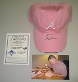 Tom Glavine Autographed/Hand Signed Atlanta Braves Pink Breast Cancer Baseball Cap