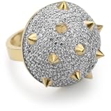 nOir Pyramid 18k Gold-Plated Spiked Dome Ring,