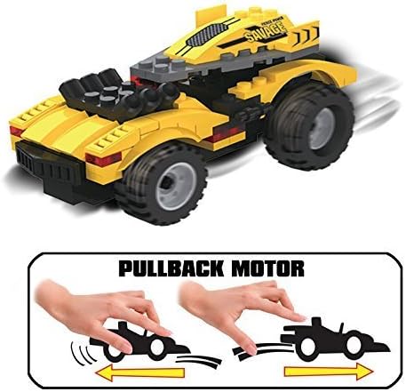 UniBlock Pullback Building Block Car - 74 pc by Unitech Toys