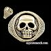 14k. Gold Pirate Skull Ring
